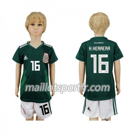Maillot de Foot Mexique H.Herrera 16 Enfant Domicile Coupe du monde 2018